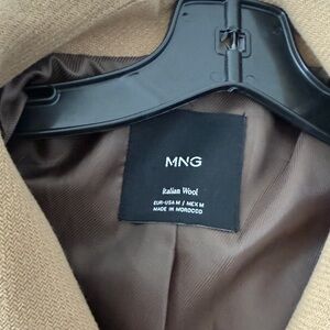 Mango wool blend belted coat, size M